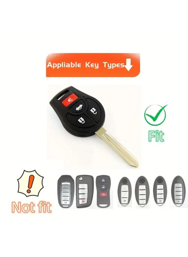 Black Key Fob Cover Protector Shell for Nissan Versa Rogue Sentra Armada Infiniti FX35 FX45 - Image 2
